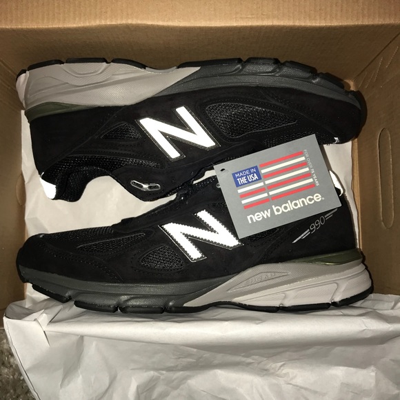 new balance 990v4 black leather